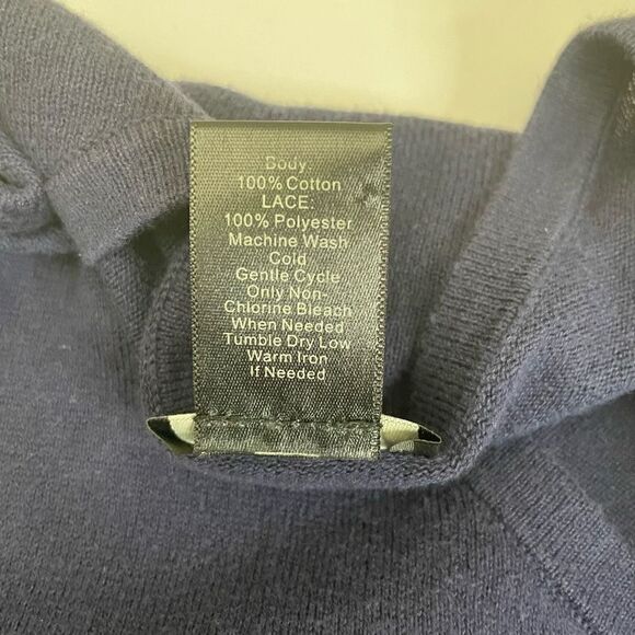 Ann Taylor|Button up|Cardigan|100% Cotton| open knit sleeves|Medium - Picture 6 of 13